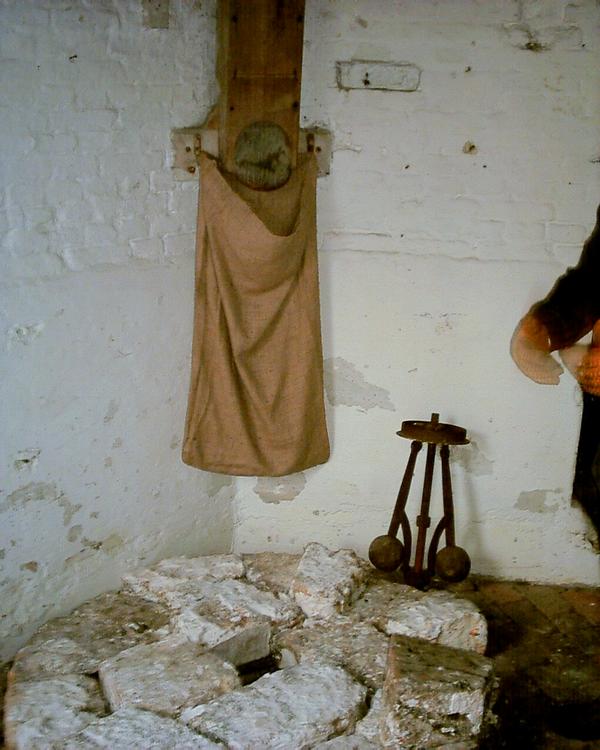 Old stone and flour chute