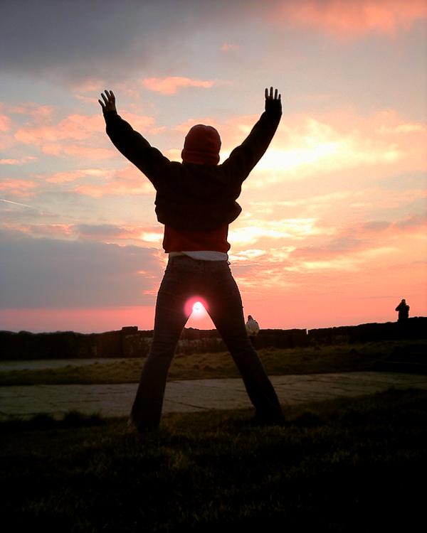 Sun shines out of her arse