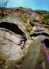 Sarah climbs "Jasper" (HVS 5a)