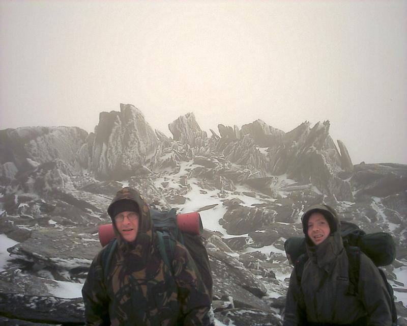 Wood1 and Roy, Glyder Fawr, Dec 2004