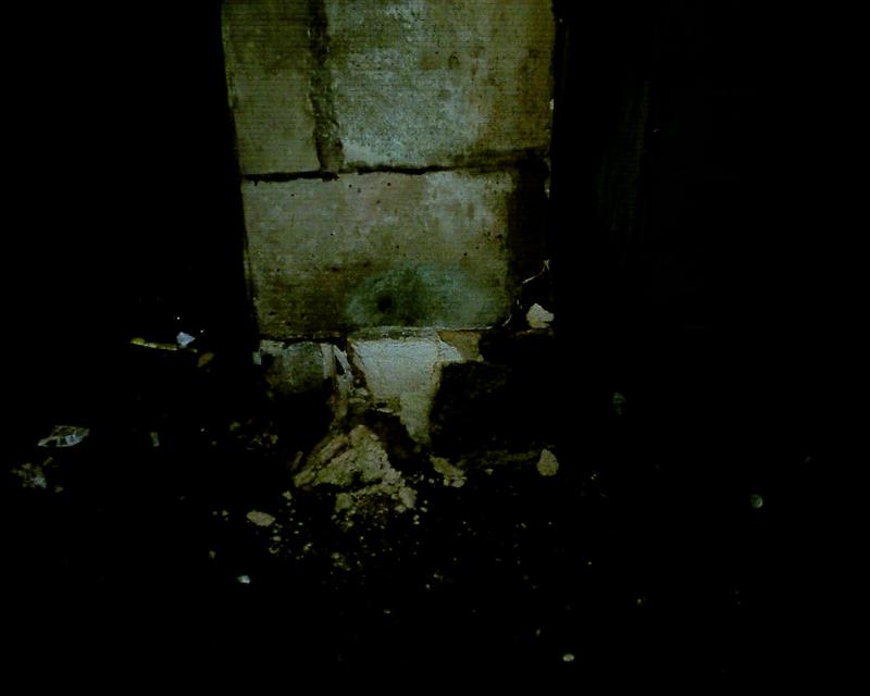 Damage to bottom of wall